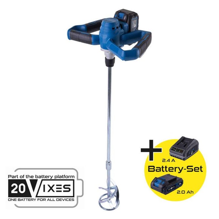 Malaxeur sans fil BC-PMX100-X - SET L - 1000W - SCHEPPACH 20V IXES - Batterie 4Ah + chargeur 2.4A