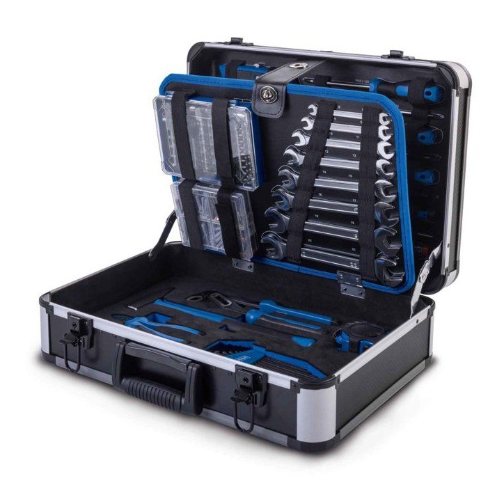 Mallette a outils SCHEPPACH - TB220 - 235 pieces - Outils en acier chrome vanadium - Mallette en aluminium Mallette a outils SCHEPPACH - TB220 - 235 pieces - Outils en acier chrome vanadium - Mallette en aluminium
