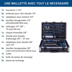 Mallette a outils SCHEPPACH - TB220 - 235 pieces - Outils en acier chr