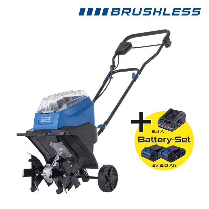Motobineuse sans fil SCHEPPACH - BC-MT300-X Set S - Largeur travail 30 cm - 4 lames - 2 batteries 2.0Ah 20V IXES + chargeur 2.4A Motobineuse sans fil SCHEPPACH - BC-MT300-X Set S - Largeur travail 30 cm - 4 lames - 2 batteries 2.0Ah 20V IXES + chargeur 2.4A