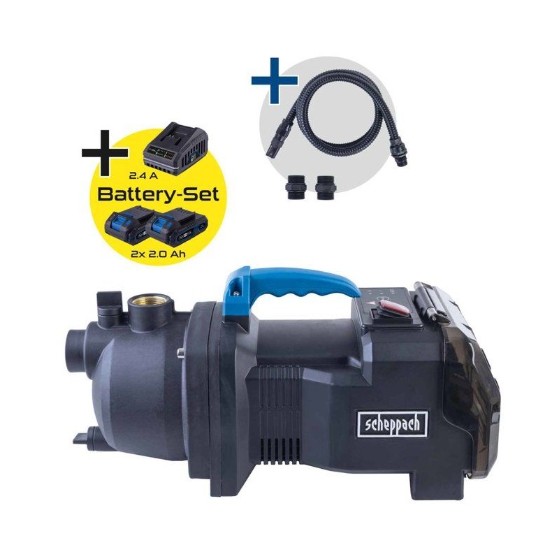 Pompe de jardin SCHEPPACH - C-GP3000-X - Set S - 3000L/h - 2 batteries