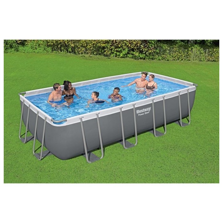 Piscine Hors-sol Tubulaire Bestway Power Steel 549x274x122 cm Épurateur a Cartouche de 5 678 L/H Bâche et Échelle