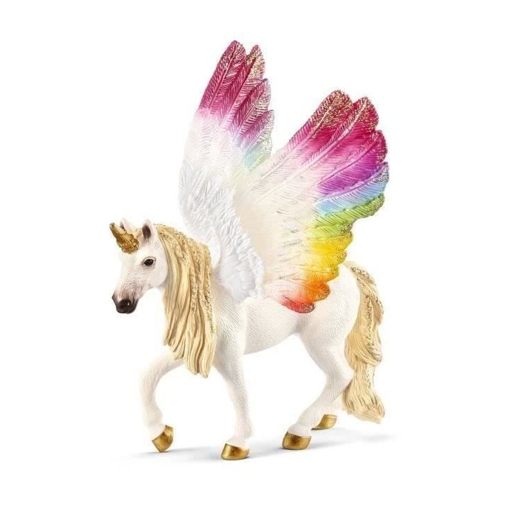 Figurine Licorne ailée arc-en-ciel, Multicolore, 16 x 15 x 18 cm - Schleich 70576 BAYALA