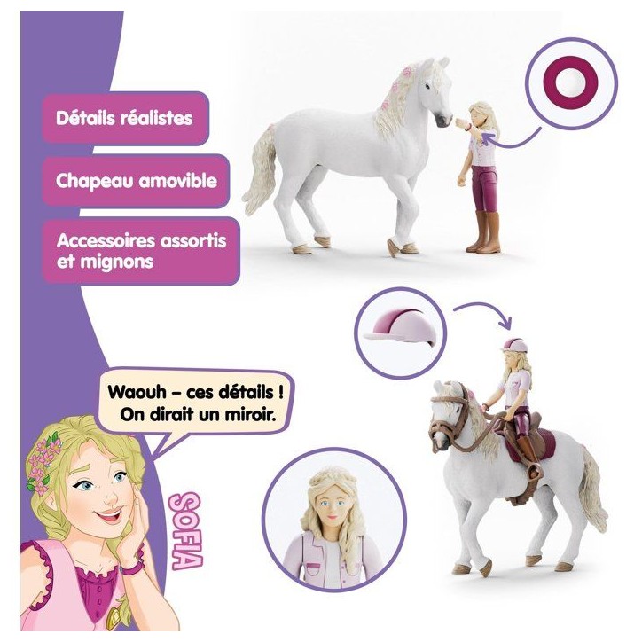 Figurines Sofia et Blossom, SCHLEICH 42713 Horse Club, Des 4 ans