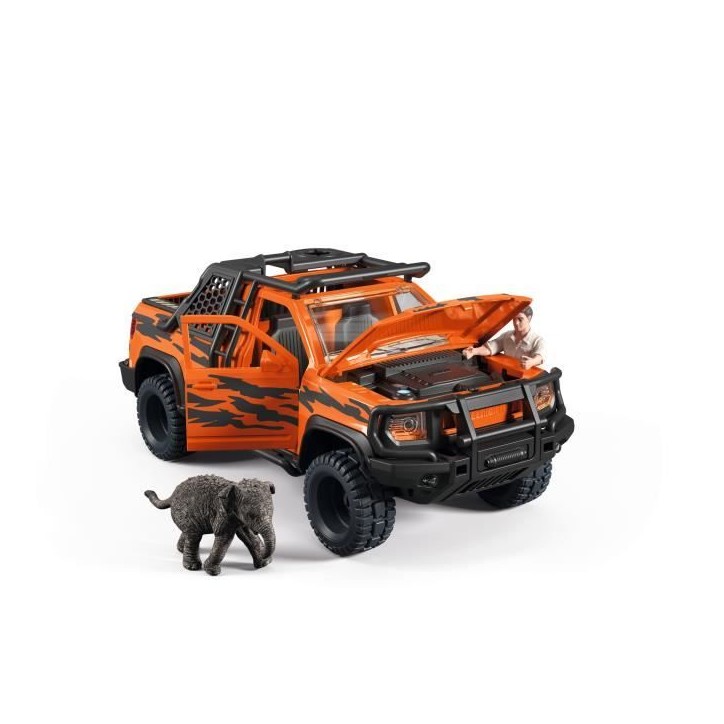 Figurine Aventures en 4x4 dans la jungle, Schleich 42720 Gamme Wild Life Figurine Aventures en 4x4 dans la jungle, Schleich 42720 Gamme Wild Life