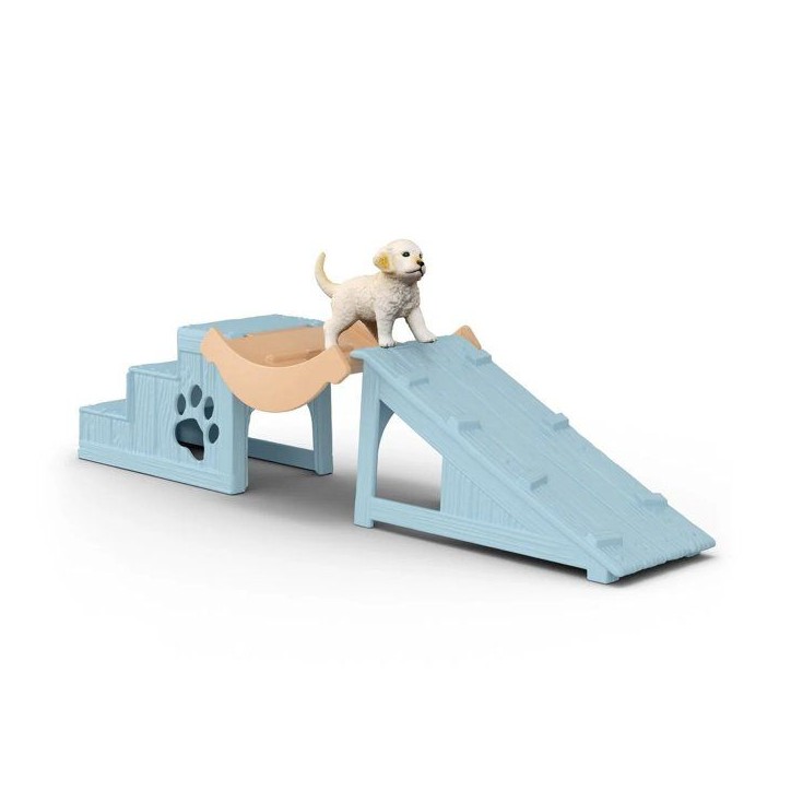 Figurine Aventure amusante pour les chiots, Schleich 42763 Farm World Figurine Aventure amusante pour les chiots, Schleich 42763 Farm World