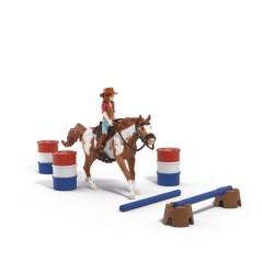 Figurine L'aventure western de Hannah, Schleich 42775 Horse Club, des