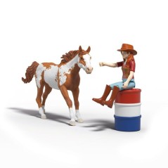 Figurine L'aventure western de Hannah, Schleich 42775 Horse Club, des