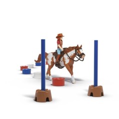 Figurine L'aventure western de Hannah, Schleich 42775 Horse Club, des