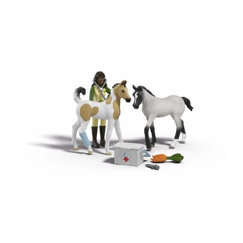 Figurine Soins pour les bébés animaux de Sarah, Schleich 42777 Gamme
