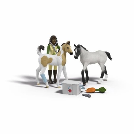 Figurine Soins pour les bébés animaux de Sarah, Schleich 42777 Gamme
