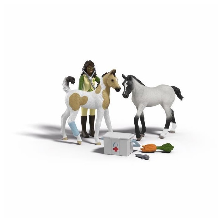 Figurine Soins pour les bébés animaux de Sarah, Schleich 42777 Gamme Horse Club Figurine Soins pour les bébés animaux de Sarah, Schleich 42777 Gamme Horse Club