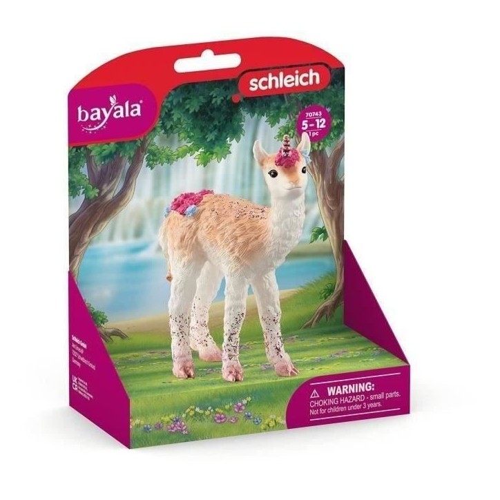 Figurine de Licorne Lama - Figurine Amusante et Durable aux Détails Brillants avec une Corne Brillante en Spirale - Pour Garço