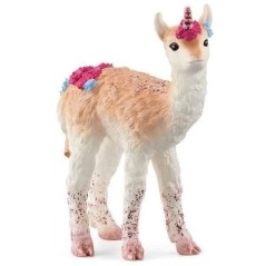Figurine de Licorne Lama - Figurine Amusante et Durable aux Détails Brillants avec une Corne Brillante en Spirale - Pour Garço