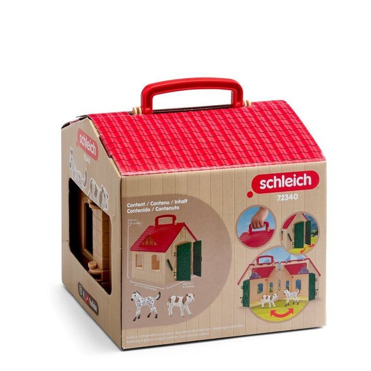 Coffret Ferme Transportable + 2 figurines, figurine miniature de la ferme, Schleich 72340 Horse Club, des 5 ans Coffret Ferme Transportable + 2 figurines, figurine miniature de la ferme, Schleich 72340 Horse Club, des 5 ans
