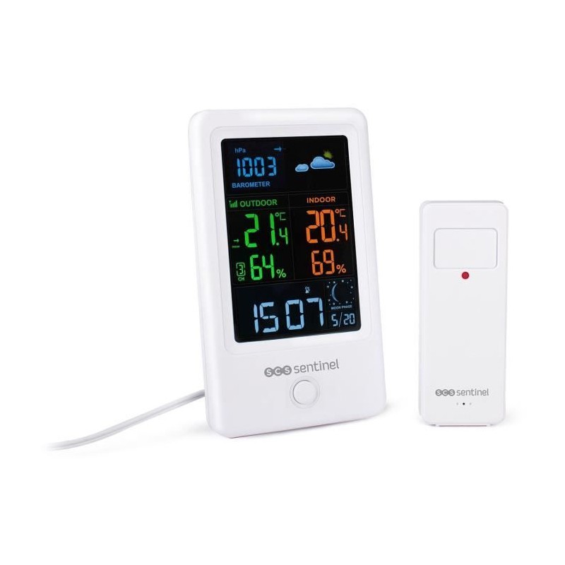 Station météo avec sonde extérieure sans fil - SCS SENTINEL - HCN00