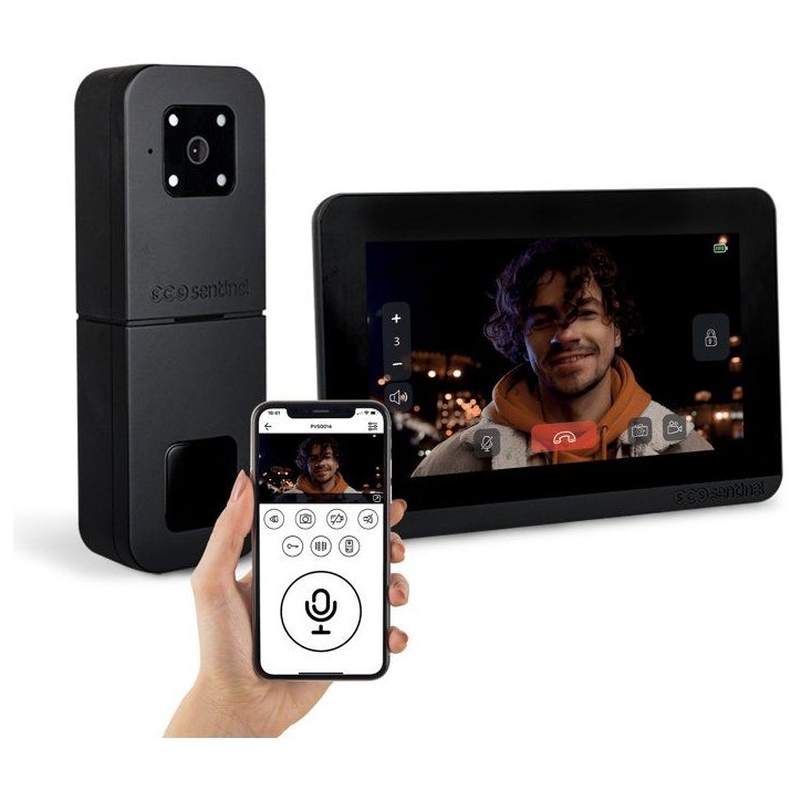 Interphone vidéo sans fil & connecté - SCS SENTINEL - HeyView Smart Air - 7'' - 128 Mo - 868 MHz Interphone vidéo sans fil & connecté - SCS SENTINEL - HeyView Smart Air - 7'' - 128 Mo - 868 MHz