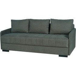 Canapé convertible 3 places - BETTA - Tissu vert foncé - Couchage 14