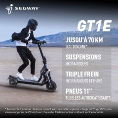 Trottinette électrique - SEGWAY - GT1E - 1500 W - 11 - Autonomie jusqu'a 70 km - 20 AH - Clignotants - Feux