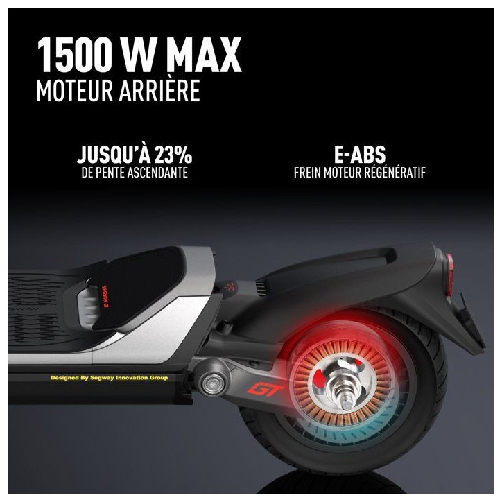 Trottinette électrique - SEGWAY - GT1E - 1500 W - 11 - Autonomie jusqu'a 70 km - 20 AH - Clignotants - Feux Trottinette électrique - SEGWAY - GT1E - 1500 W - 11 - Autonomie jusqu'a 70 km - 20 AH - Clignotants - Feux