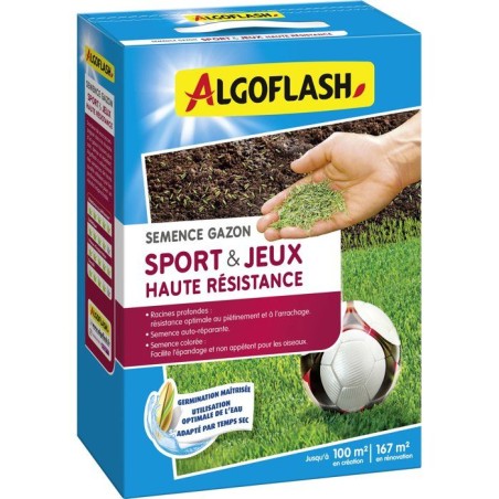 Semences gazon - ALGOFLASH - Sports & jeux - Haute résistance - 2,5 k