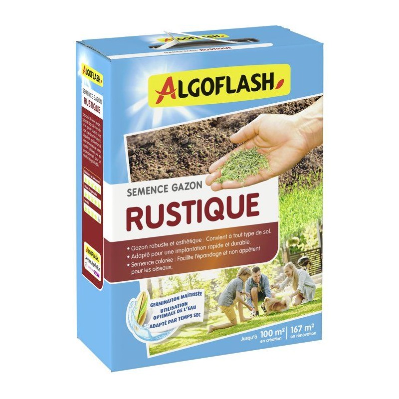 Semences gazon - ALGOFLASH - Rustique - 2,5 kg
