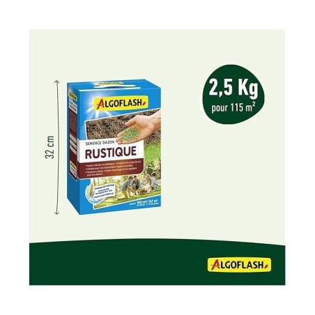 Semences gazon - ALGOFLASH - Rustique - 2,5 kg