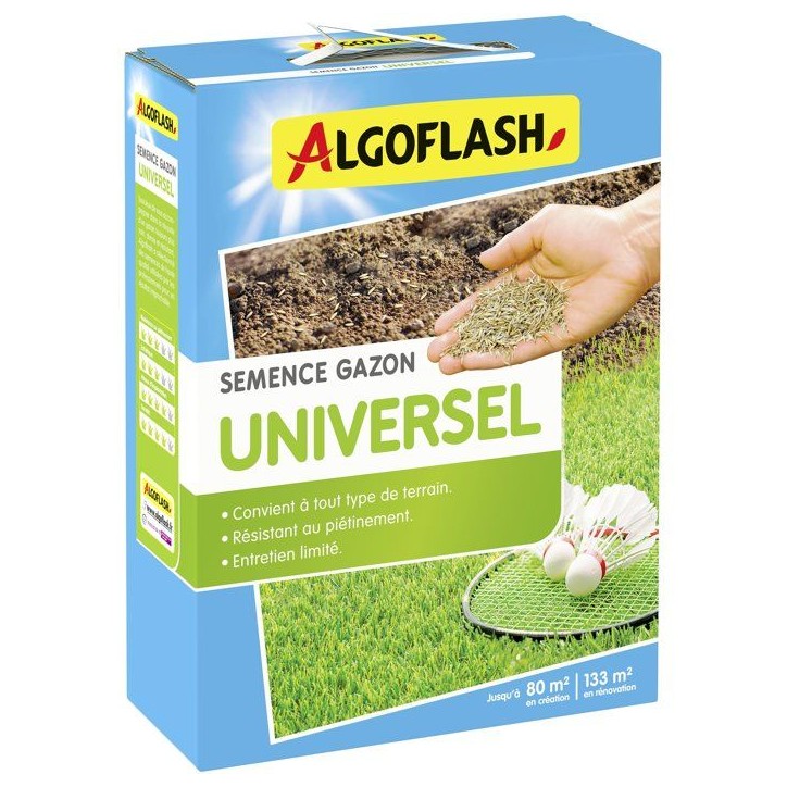Semences gazon - ALGOFLASH - Universel - 2 kg Semences gazon - ALGOFLASH - Universel - 2 kg