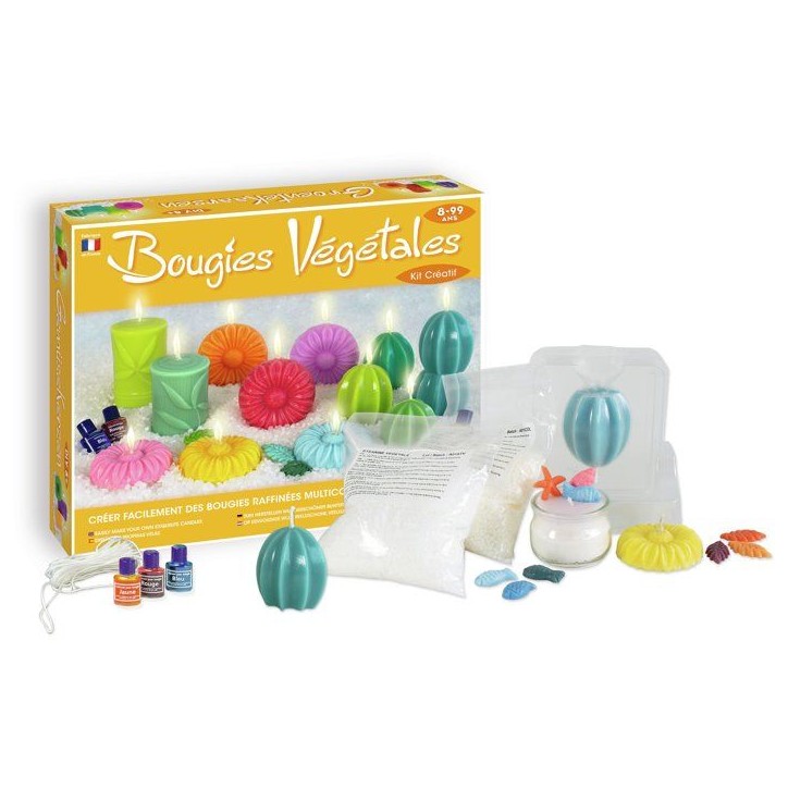 Kit creatif Bougie - SENTOSPHERE - DIY Bougies Végétales - Cire 100% naturelle - Activité créative - Des 14 ans Kit creatif Bougie - SENTOSPHERE - DIY Bougies Végétales - Cire 100% naturelle - Activité créative - Des 14 ans