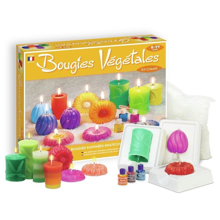 Kit creatif Bougie - SENTOSPHERE - DIY Bougies Végétales - Cire 100% naturelle - Activité créative - Des 14 ans Kit creatif Bougie - SENTOSPHERE - DIY Bougies Végétales - Cire 100% naturelle - Activité créative - Des 14 ans