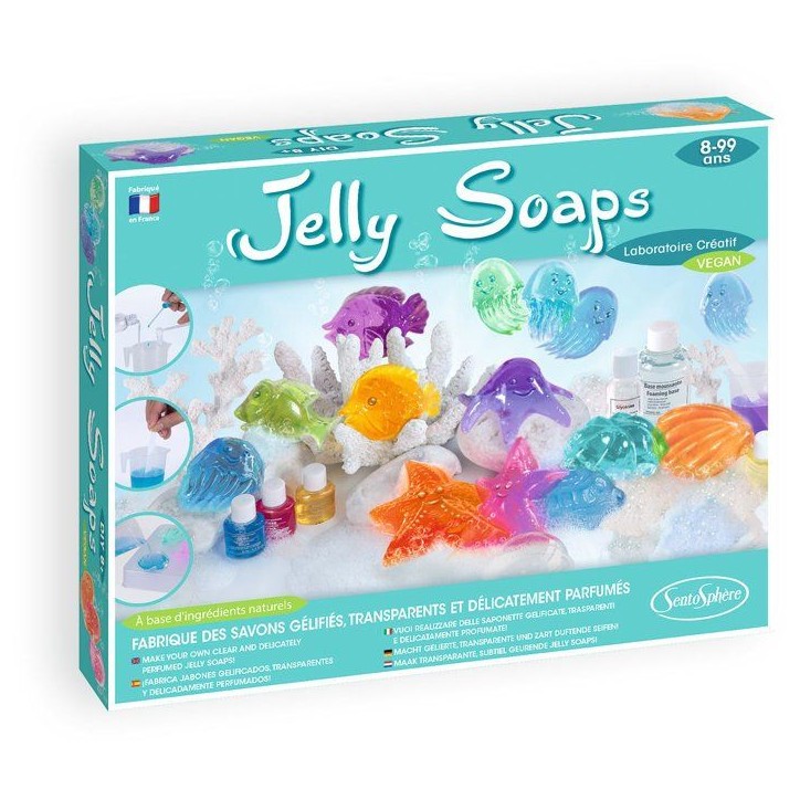 Jelly Soaps - SENTOSPHERE - Crée tes propres savons - Tous les éléments sont inclus pour la création - Des 8 ans Jelly Soaps - SENTOSPHERE - Crée tes propres savons - Tous les éléments sont inclus pour la création - Des 8 ans