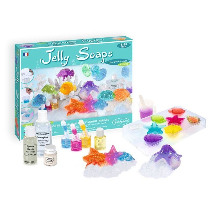 Jelly Soaps - SENTOSPHERE - Crée tes propres savons - Tous les éléments sont inclus pour la création - Des 8 ans Jelly Soaps - SENTOSPHERE - Crée tes propres savons - Tous les éléments sont inclus pour la création - Des 8 ans