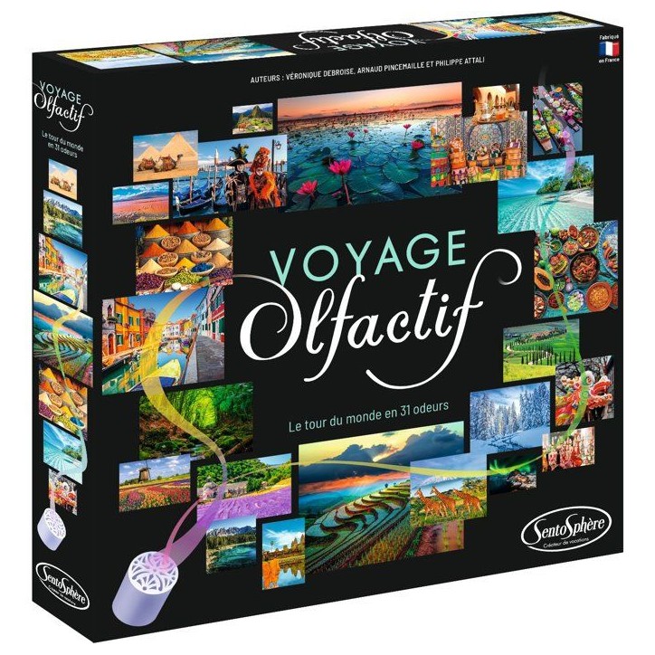 Jeu de société - SENTOSPHERE - Voyage Olfactif - Faire le tour du monde en 31 odeurs - Des 8 ans Jeu de société - SENTOSPHERE - Voyage Olfactif - Faire le tour du monde en 31 odeurs - Des 8 ans