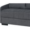 Canapé convertible 3 places - BETTA - Tissu gris clair - Couchage 145