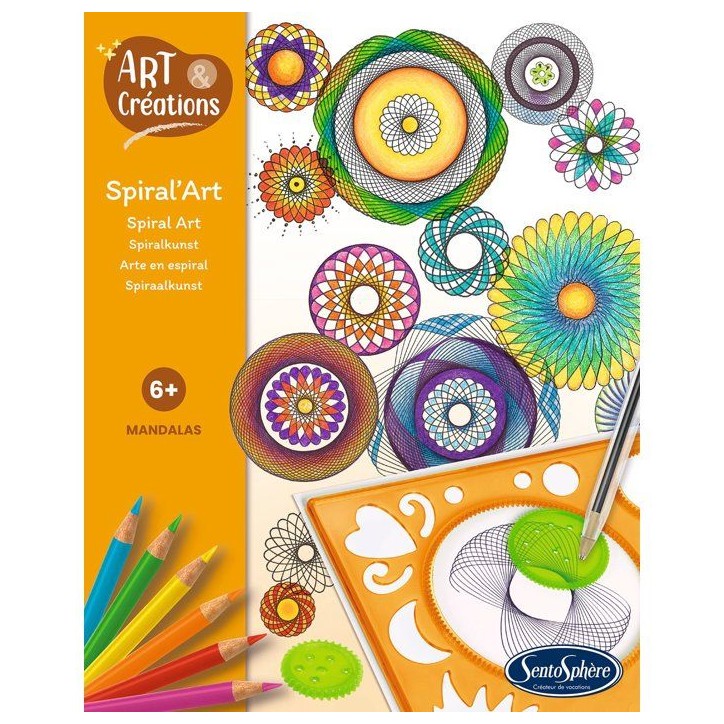 Réaliser Ellipses et Rosase multicolores - SENTOSPHERE - Art & Créations Spiral'Art - 6 roues fournies - Des 6 ans Réaliser Ellipses et Rosase multicolores - SENTOSPHERE - Art & Créations Spiral'Art - 6 roues fournies - Des 6 ans