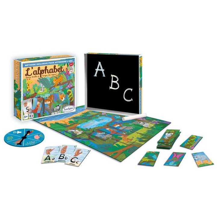 Jeu de société - SENTOSPHERE - L'Alphabet - Majuscule - Minuscule - Braille - Langue des Signes - Des 3 ans Jeu de société - SENTOSPHERE - L'Alphabet - Majuscule - Minuscule - Braille - Langue des Signes - Des 3 ans