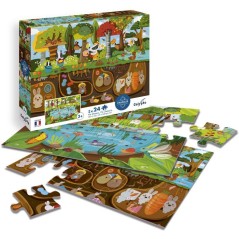 2 Puzzles - SENTOSPHERE - 24 pieces - La Vie Dessus / Vi Dessous - Observation - Mémoire - Logique - Des 3 ans