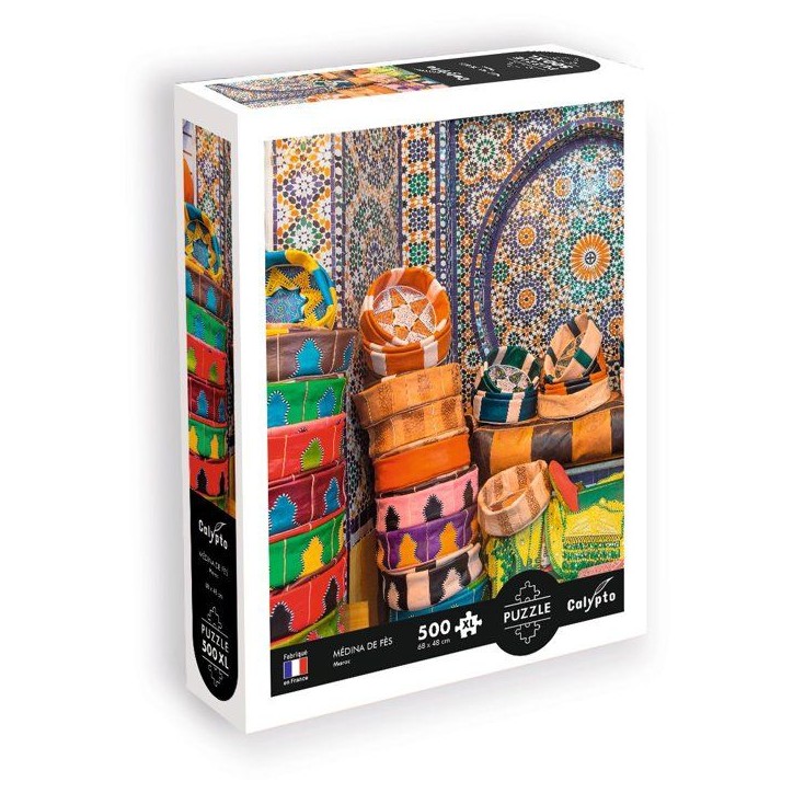 Puzzle - SENTOSPHERE - Calypto - 500 pieces XL - Médine de Fes - Maros - Toucher soyeux - Des 8 ans Puzzle - SENTOSPHERE - Calypto - 500 pieces XL - Médine de Fes - Maros - Toucher soyeux - Des 8 ans