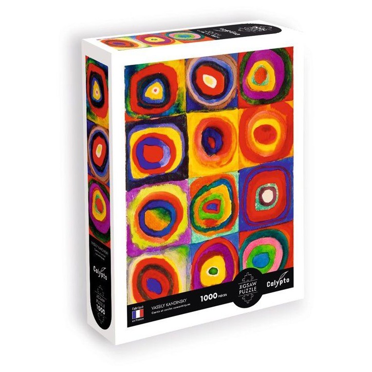 Puzzle - SENTOSPHERE - Calypto - 1000 pieces - Carrés et Cercles Concentriques - Vassily Kandisnky - Toucher Soyeux - Des 9 ans Puzzle - SENTOSPHERE - Calypto - 1000 pieces - Carrés et Cercles Concentriques - Vassily Kandisnky - Toucher Soyeux - Des 9 ans
