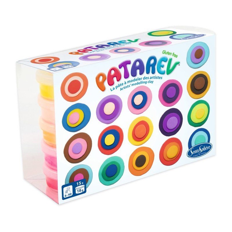 Pate a modeler autodurcissante - SENTOSPHERE - Patarev - Coffret 15 po