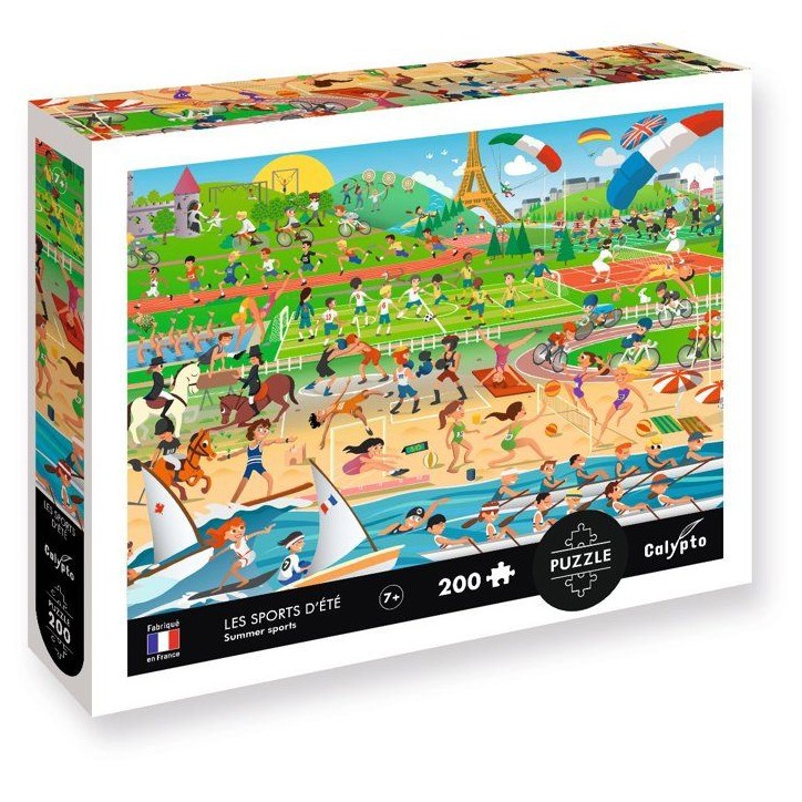 Puzzle - SENTOSPHERE - Calypto - 200 pieces - Les Sports d'été - Des 7 ans Puzzle - SENTOSPHERE - Calypto - 200 pieces - Les Sports d'été - Des 7 ans
