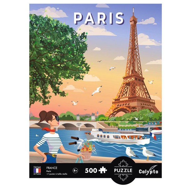 Puzzle - SENTOSPHERE - Calypto - 500 pieces - Paris - Toucher soyeux - Des 8 ans Puzzle - SENTOSPHERE - Calypto - 500 pieces - Paris - Toucher soyeux - Des 8 ans