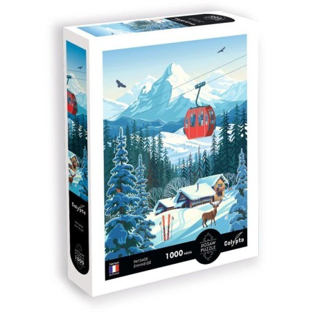 Puzzle - SENTOSPHERE - Calypto - 1000 pieces - Paysage enneigné - Tou