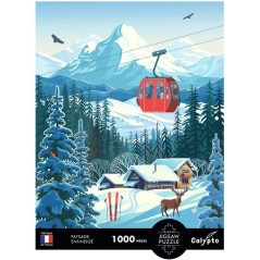 Puzzle - SENTOSPHERE - Calypto - 1000 pieces - Paysage enneigné - Tou