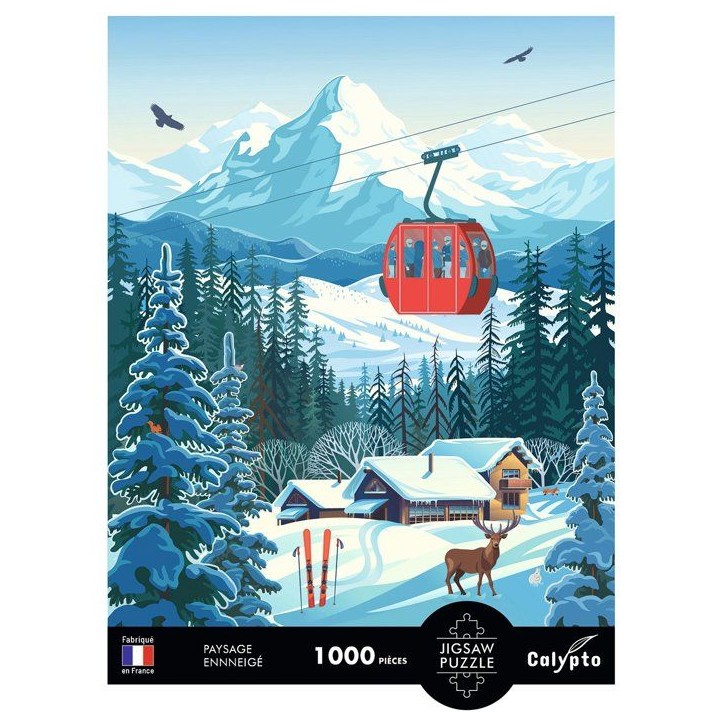 Puzzle - SENTOSPHERE - Calypto - 1000 pieces - Paysage enneigné - Toucher soyeux - Des 9 ans Puzzle - SENTOSPHERE - Calypto - 1000 pieces - Paysage enneigné - Toucher soyeux - Des 9 ans