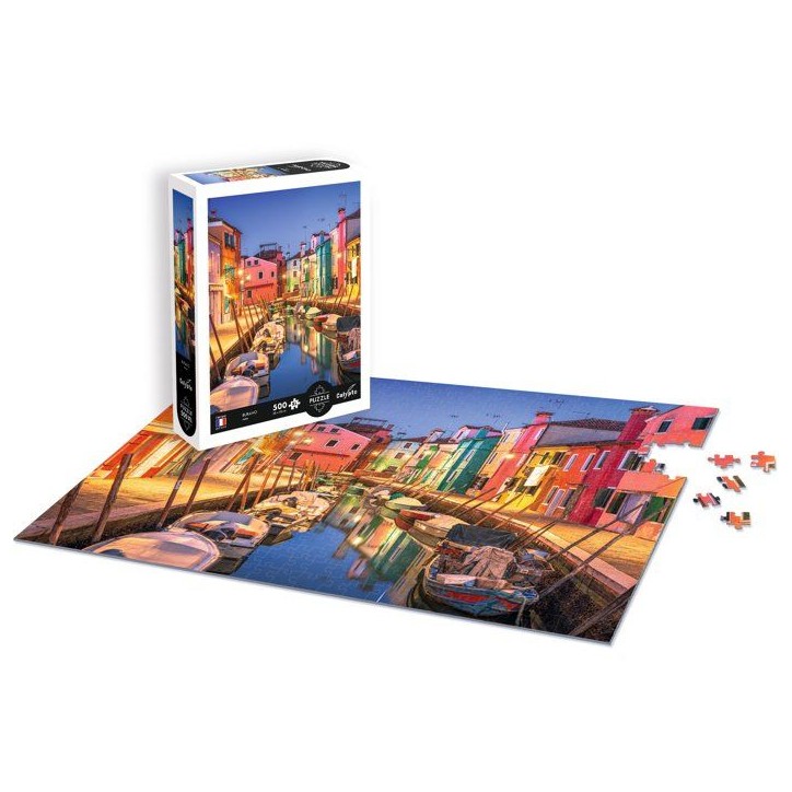 Puzzle - SENTOSPHERE - Calypto - 500 pieces XL - Burano Italie - Des 8 ans Puzzle - SENTOSPHERE - Calypto - 500 pieces XL - Burano Italie - Des 8 ans