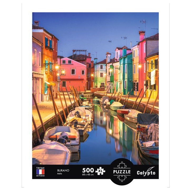 Puzzle - SENTOSPHERE - Calypto - 500 pieces XL - Burano Italie - Des 8 ans Puzzle - SENTOSPHERE - Calypto - 500 pieces XL - Burano Italie - Des 8 ans