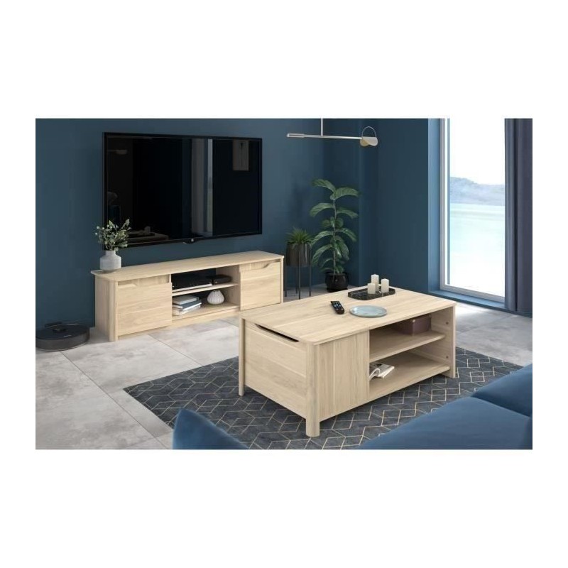 Ensemble Table basse avec coffre et Meuble Tv - BETTY - Panneau de par Ensemble Table basse avec coffre et Meuble Tv - BETTY - Panneau de par
