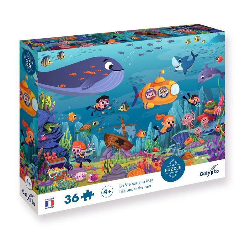Puzzle - SENTOSPHERE - 36 pieces - La vie sous la mer - Toucher Soyeux