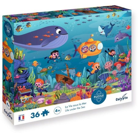 Puzzle - SENTOSPHERE - 36 pieces - La vie sous la mer - Toucher Soyeux